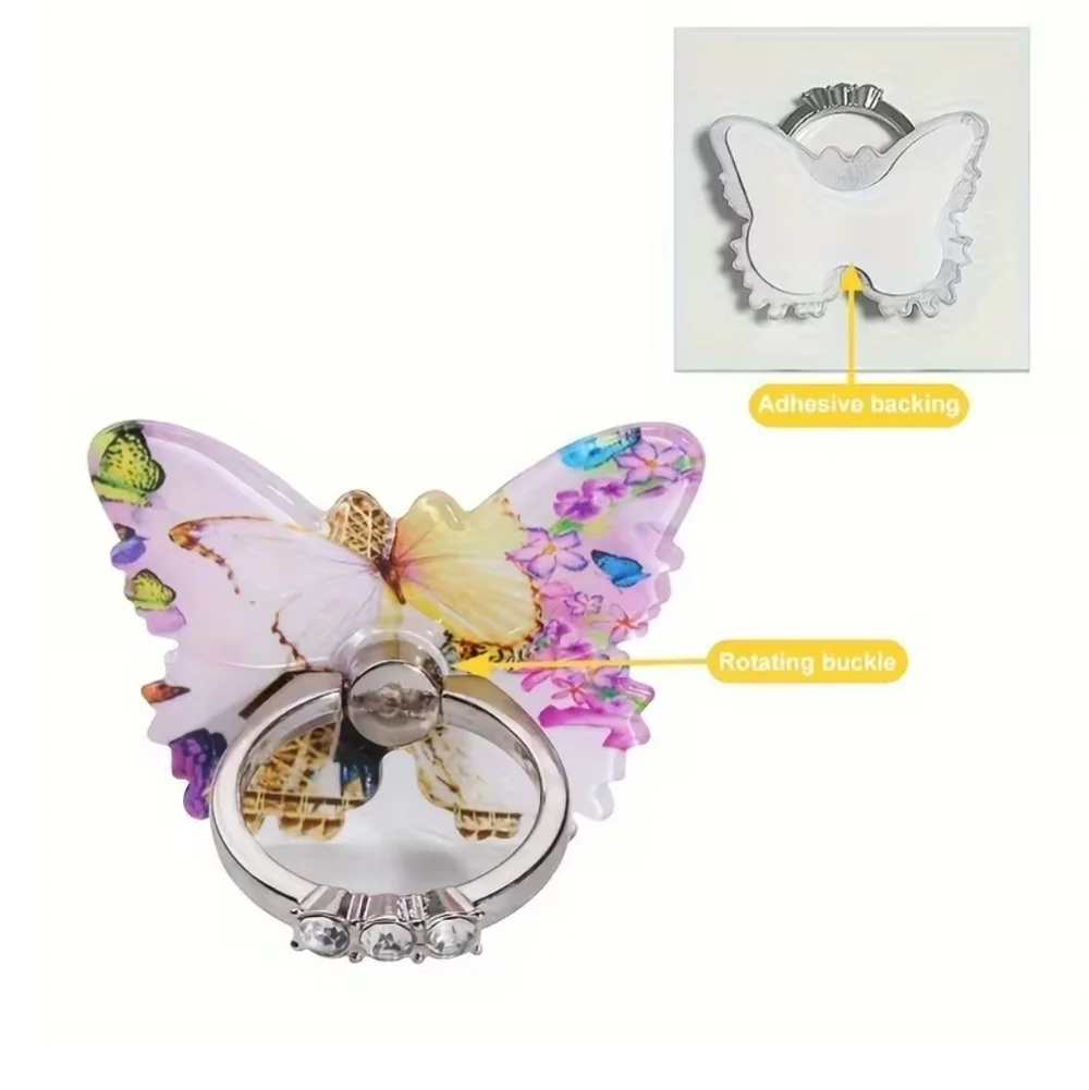 Cellphone Butterfly‎ Diamond Ring Holder Rotates 360 Degrees, Cellphone Stand